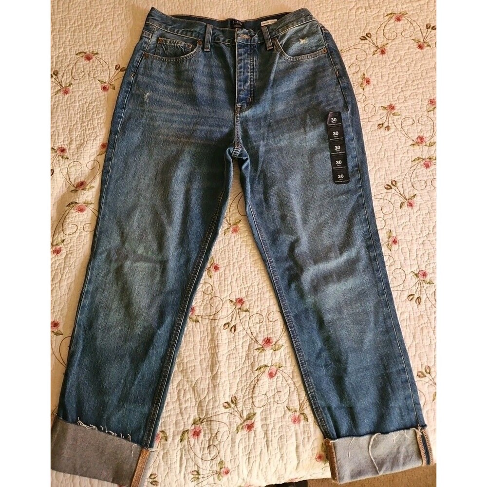 NWT  J. Crew High-Rise Straight Premium Edition Button Fly Jeans Size 30